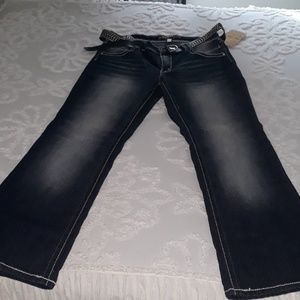 Angels Jeans Bootcut MidRise Belted 18 fits Tall